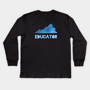 Virginia Educator Kids Long Sleeve T-Shirt